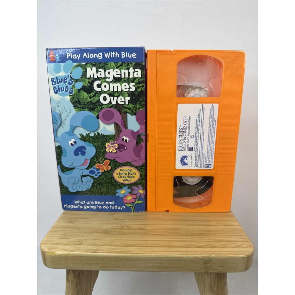 Blues Clues - Magenta Comes Over (VHS, 2000) Orange Tape